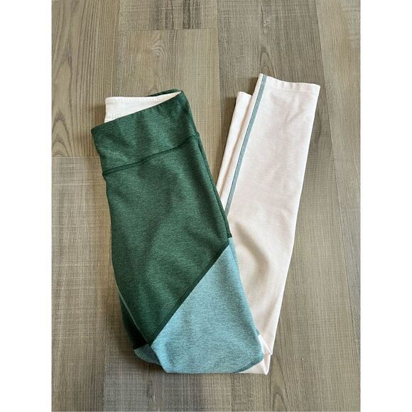 Outdoor Voices Women’s Small Springs Leggings Green Pink Yoga Run Workout - Picture 10 of 11